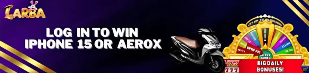 LOG IN TO WIN IPHONE 15 OR AEROX